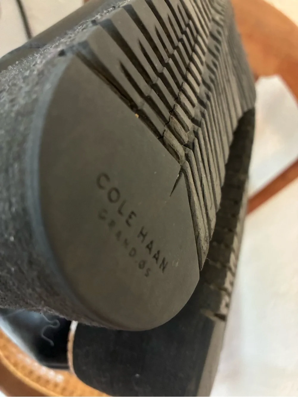 Cole Haan Black Leather Boots Wedge 8B